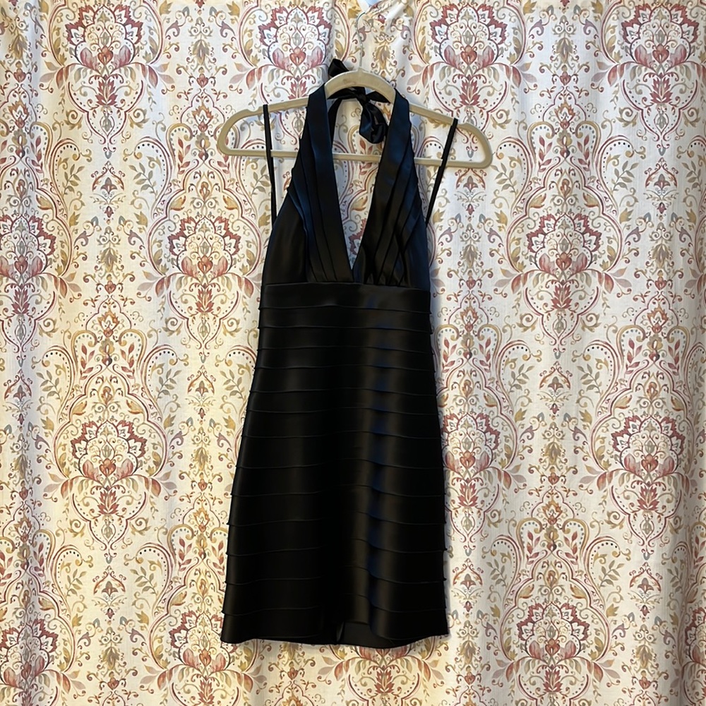 BCBCMaxAzria black mini dress. Halter top. Size 4. Worn once.